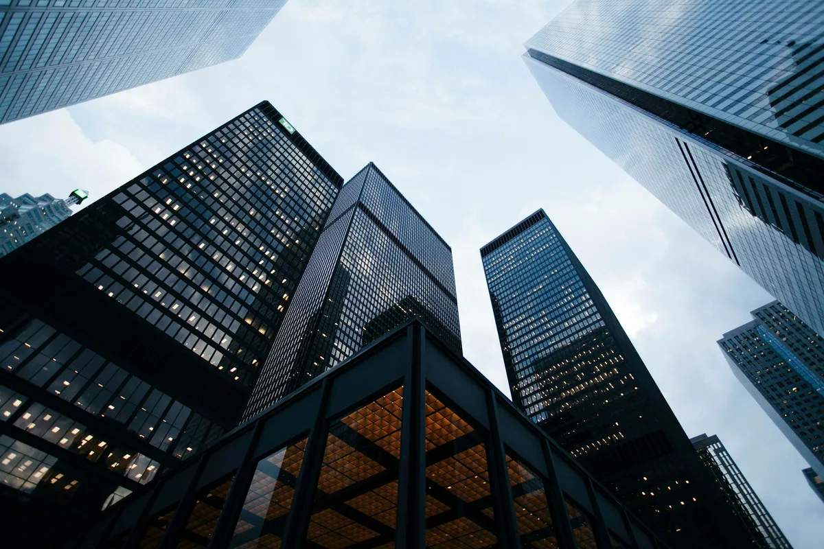 Architectural detail of commercial real estate
